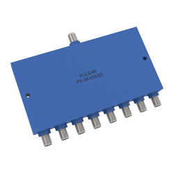 P8-08-454/2S: 8-Way SMA Power Divider, 5-2000 MHz