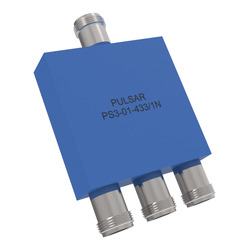 PS3-01-433/1N: 3-Way Power Divider from 0.5 to 1 GHz - Type-N