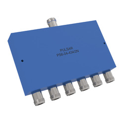 PS6-04-434/2N: 6-Way Type N Power Divider, 1-2 GHz